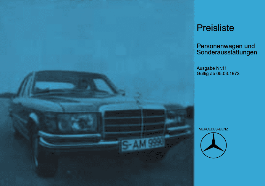 Preisliste ab 03/1973