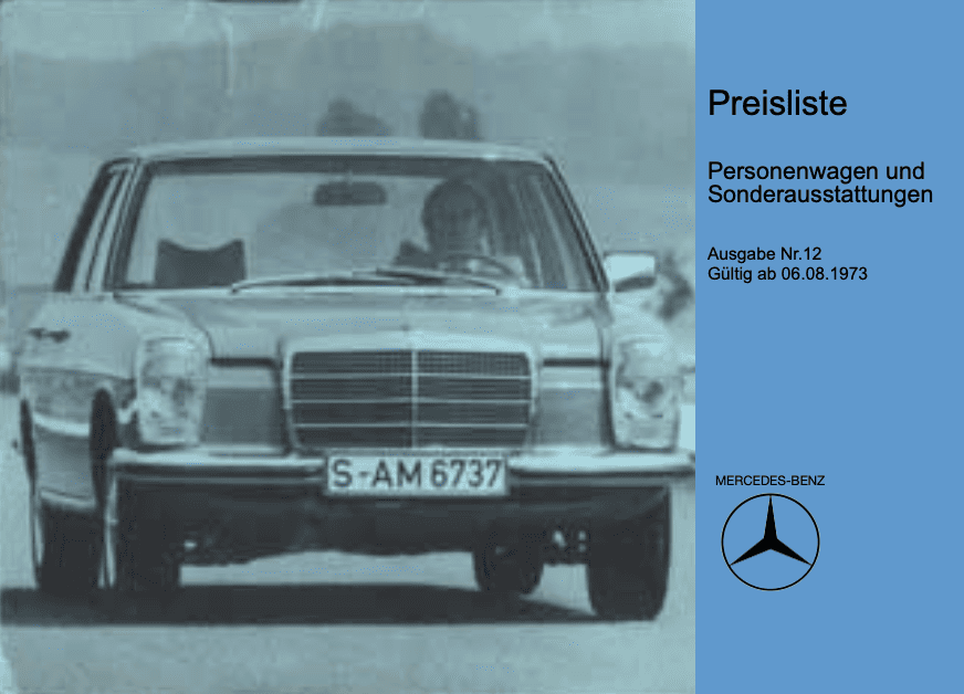 Preisliste ab 08/1973