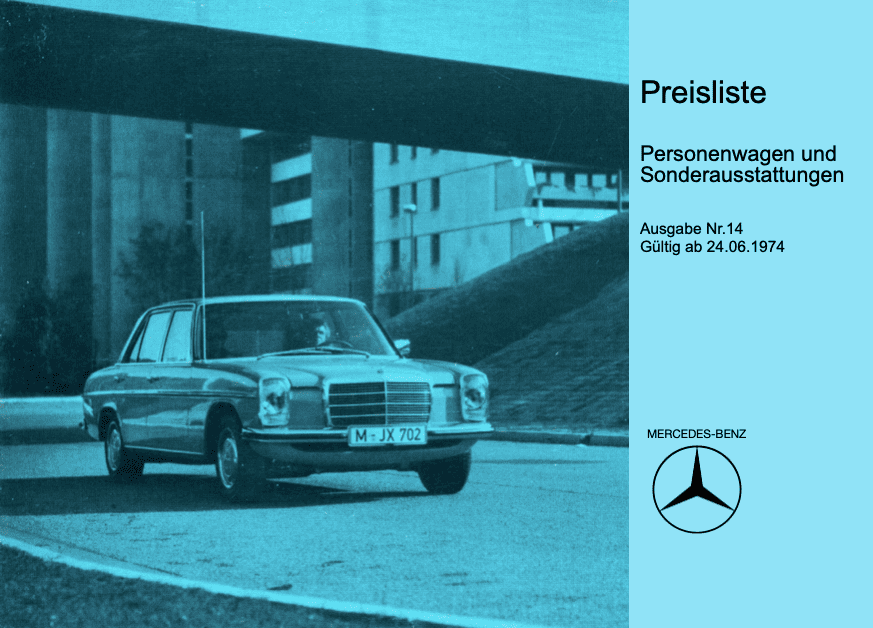 Preisliste ab 06/1974