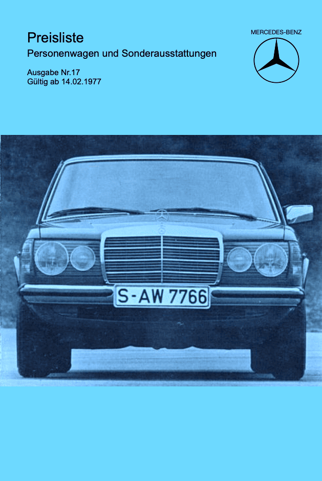 Preisliste ab 02/1977