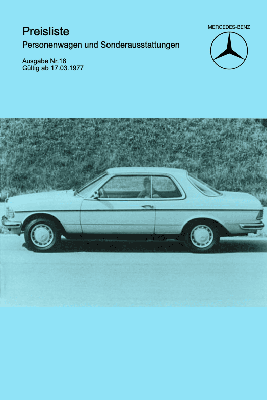 Preisliste ab 03/1977