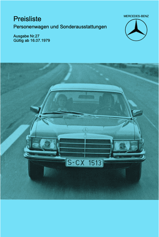 Preisliste ab 07/1979