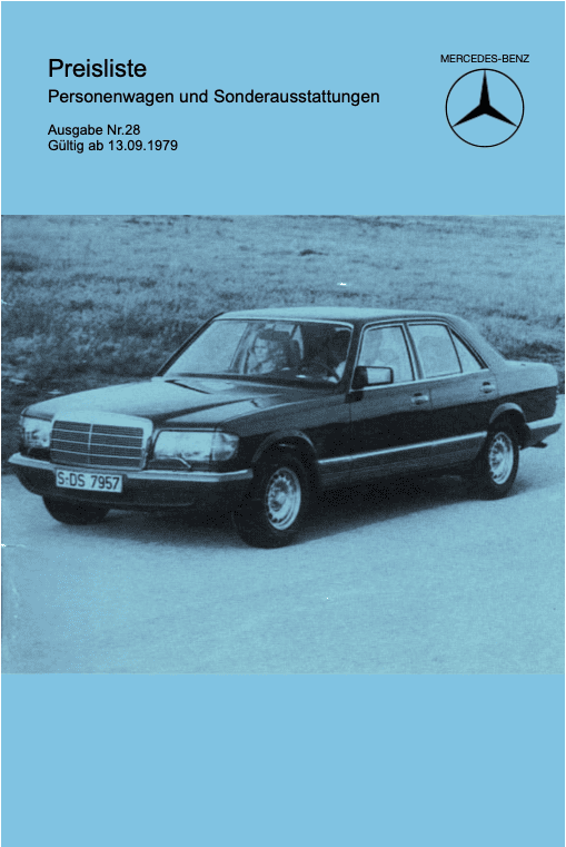 Preisliste ab 09/1979