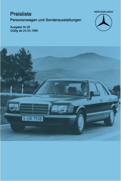 Preisliste ab 03/1980