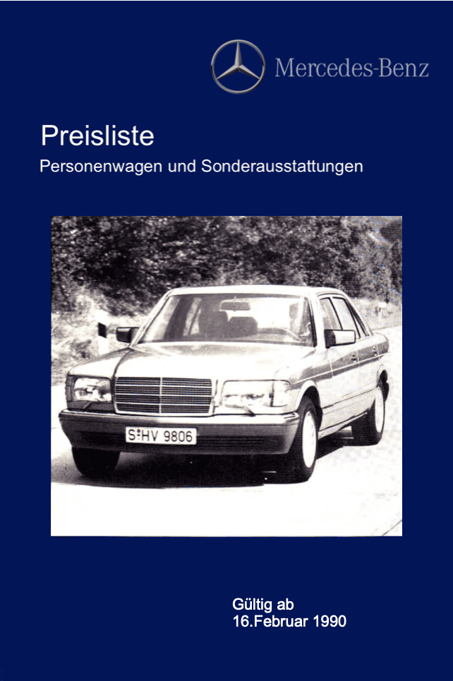 Preisliste ab 02/1990